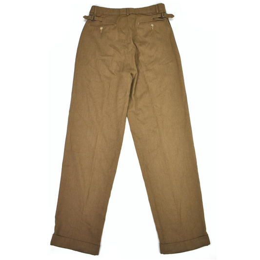 Polo Ralph Lauren - Vintage 90s Pleated Brown Herringbone Pants