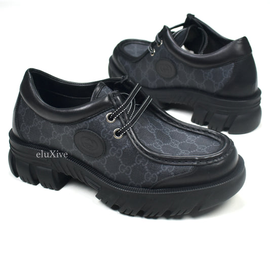 Gucci - Black GG Supreme Monogram Chunky Sole Shoes