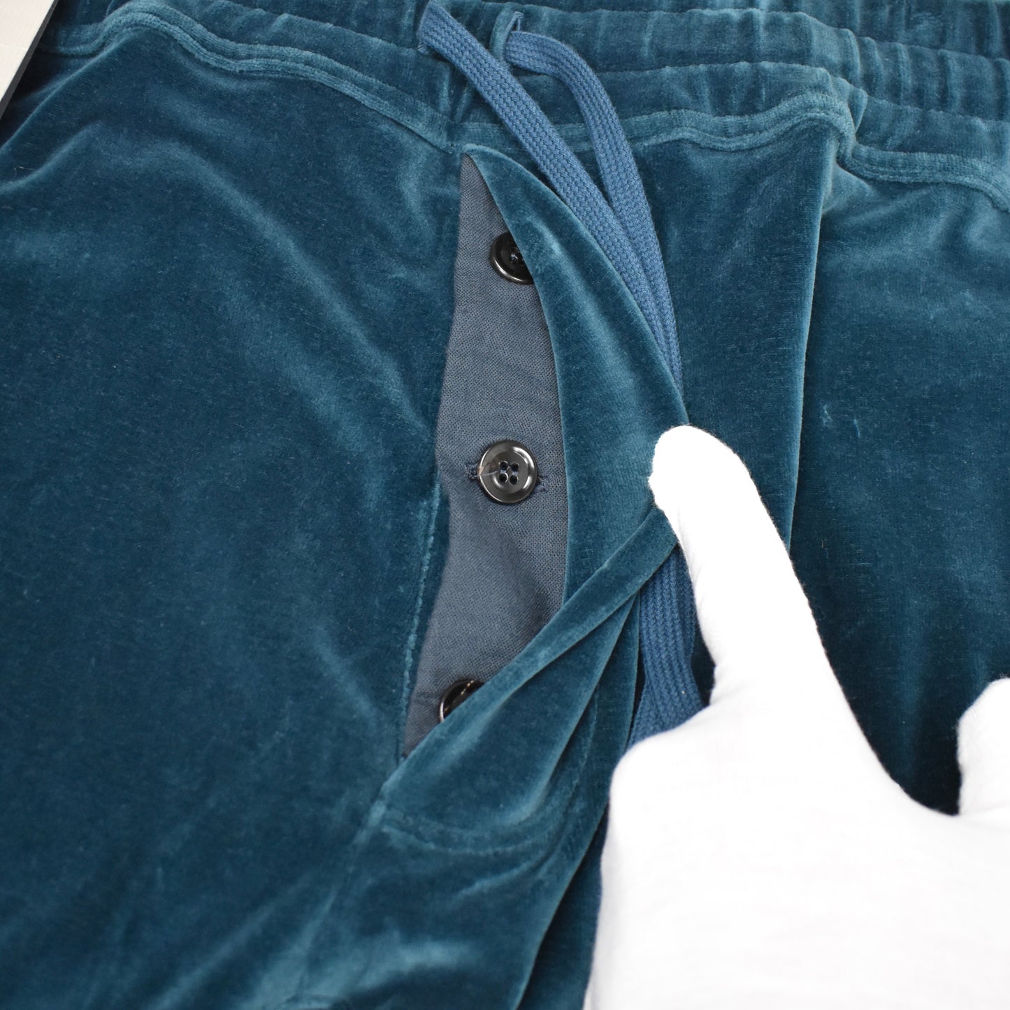 Tom Ford - Teal Blue Velour Track Pants