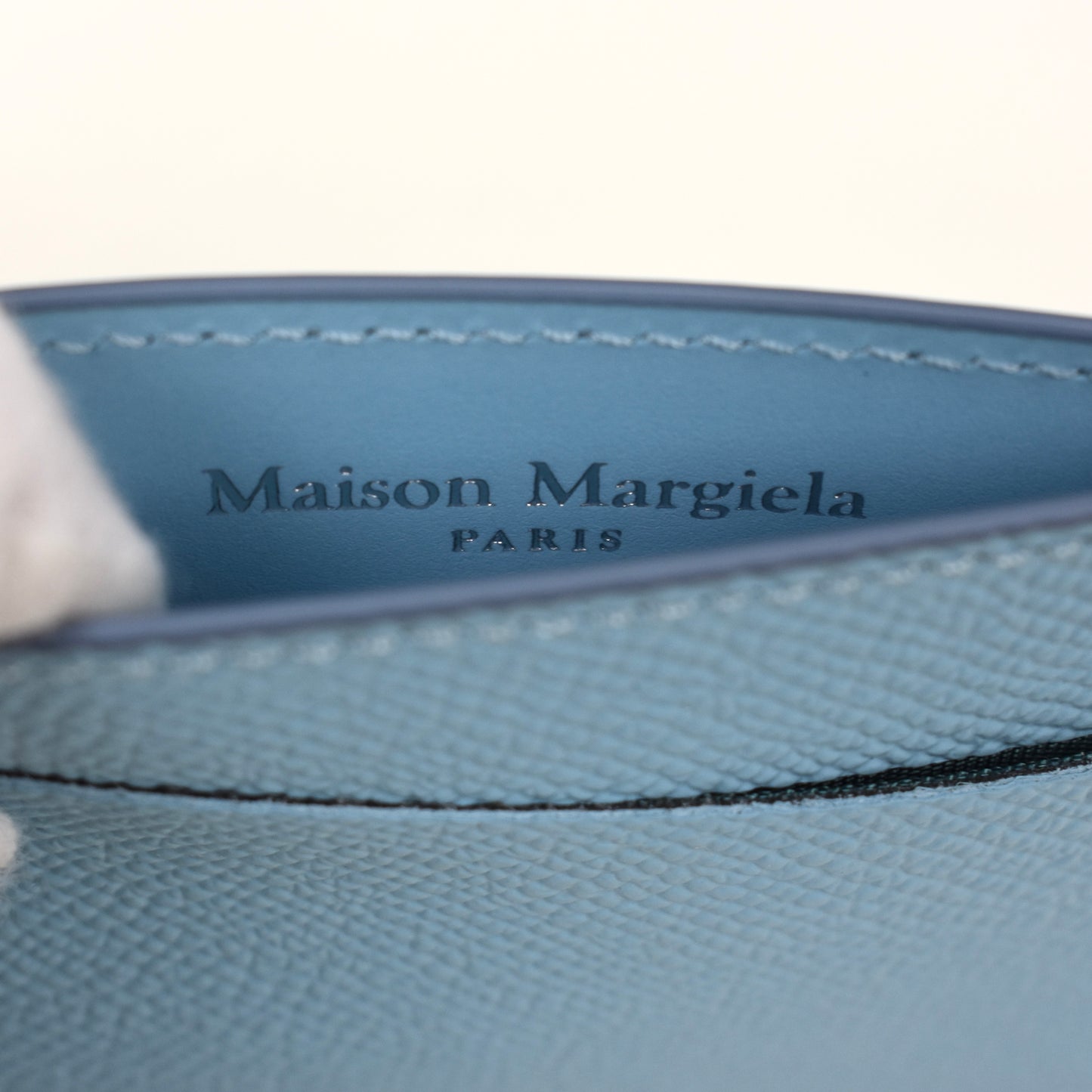 Maison Margiela - Sky Blue Leather Small Card Holder