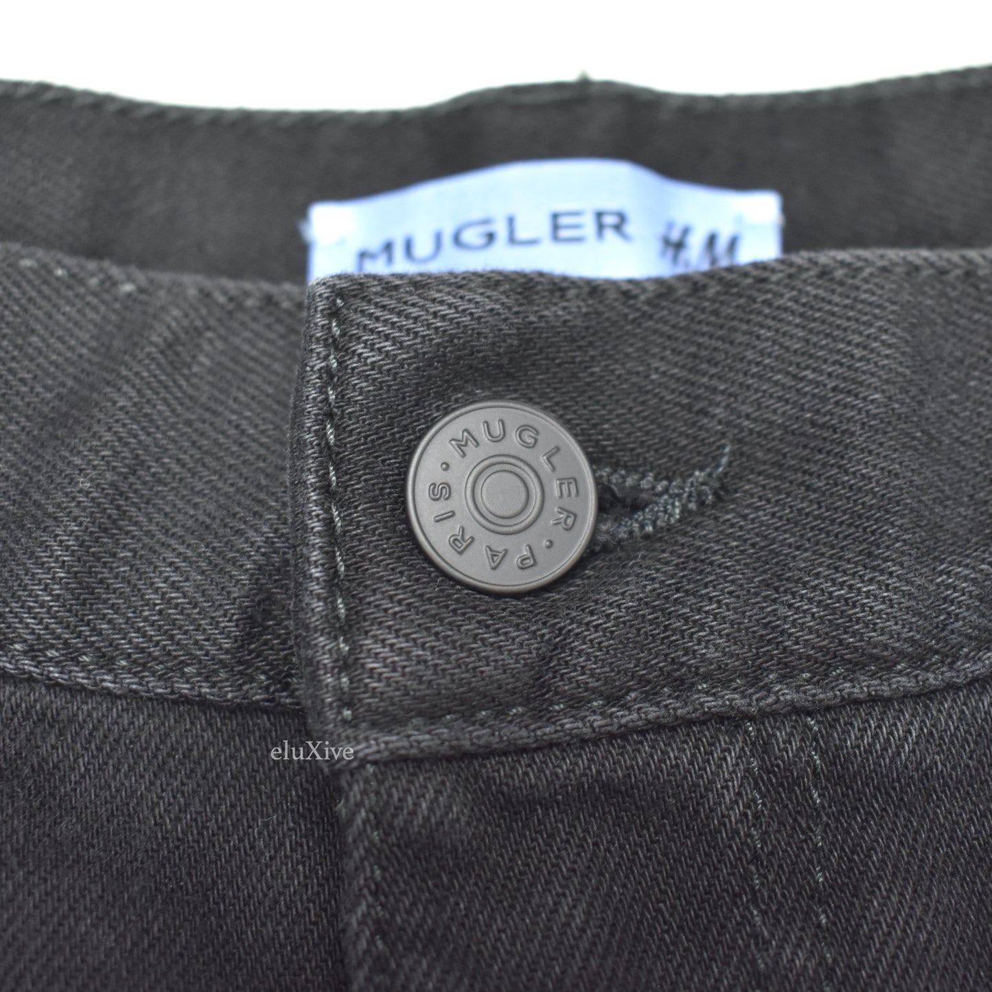 Mugler x H&M Black Spiral Panel Denim Jeans