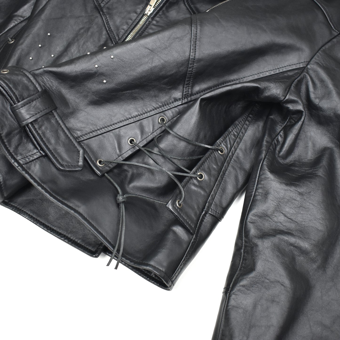 Saint Laurent - Black Studded Leather Biker Jacket