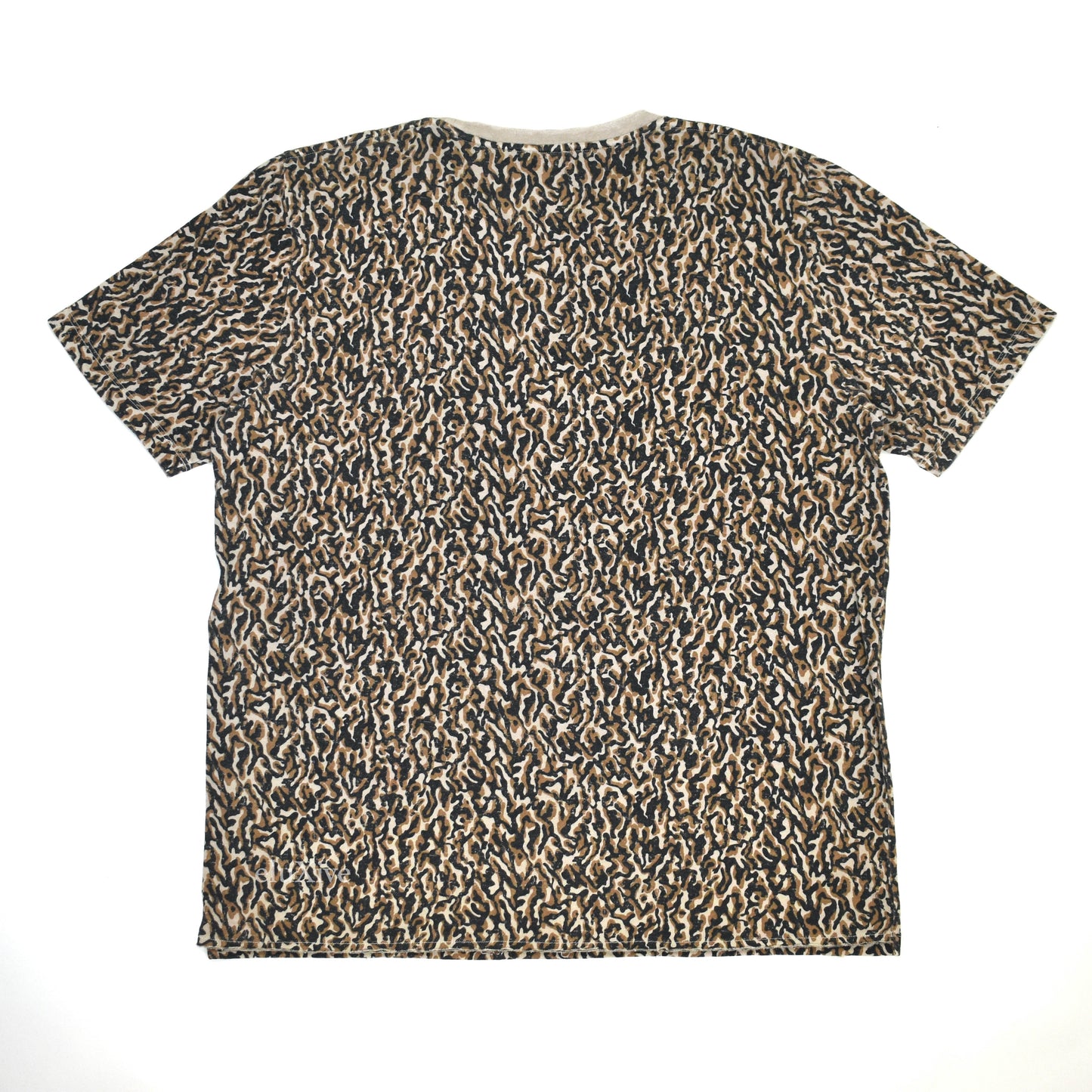 Saint Laurent - Leopard Camo Print Distressed T-Shirt
