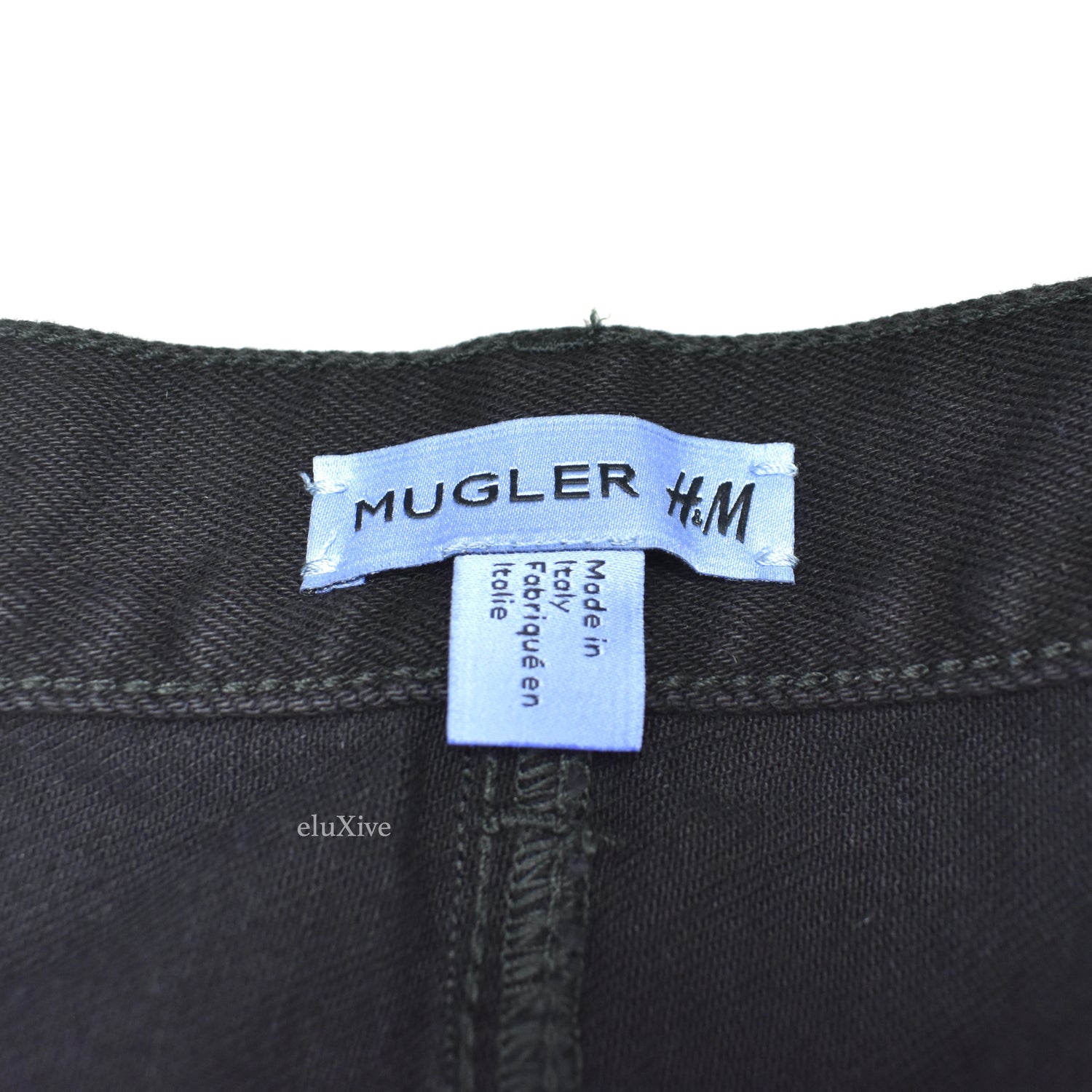 Mugler x H&M Black Spiral Panel Denim Jeans – eluXive