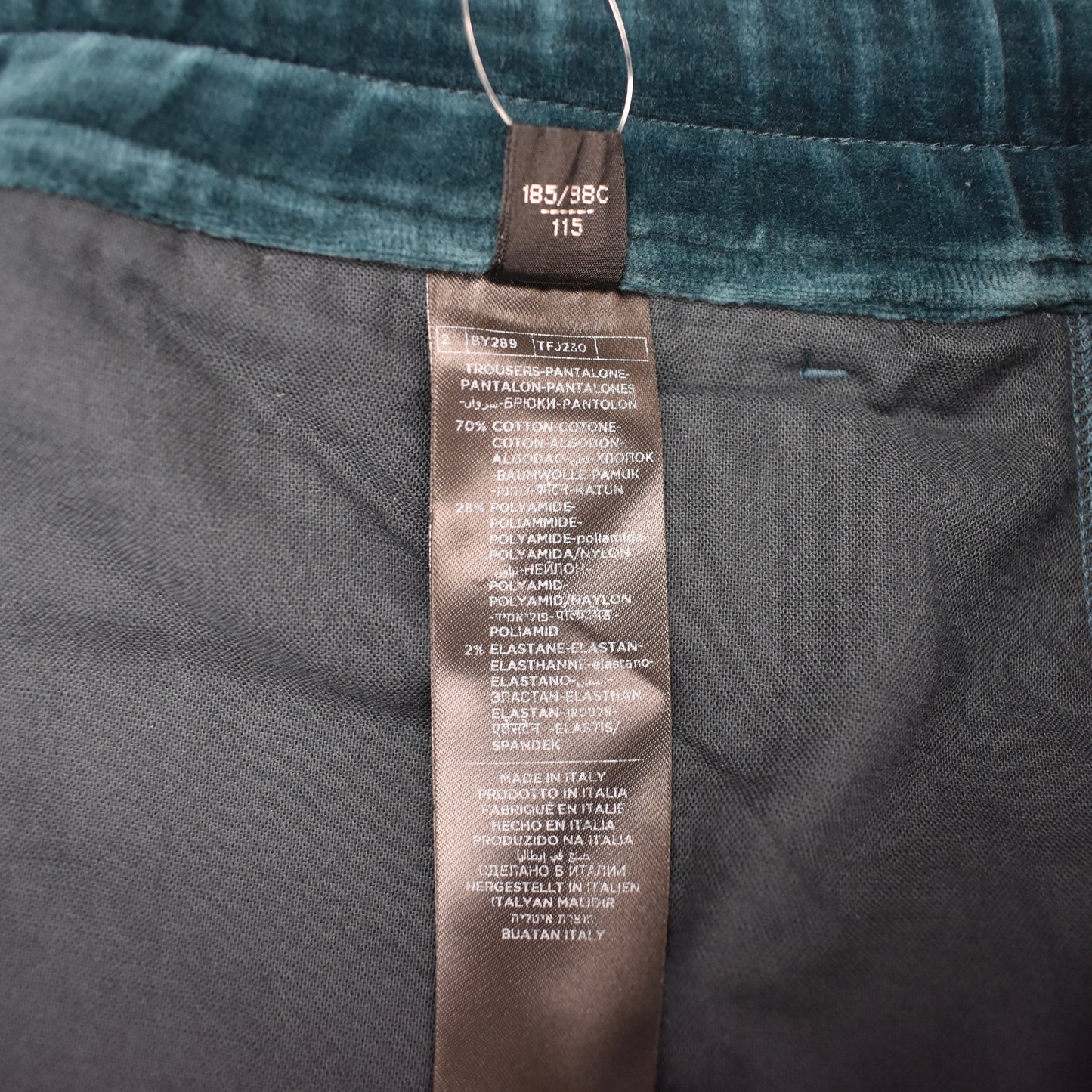 Tom Ford - Teal Blue Velour Track Pants