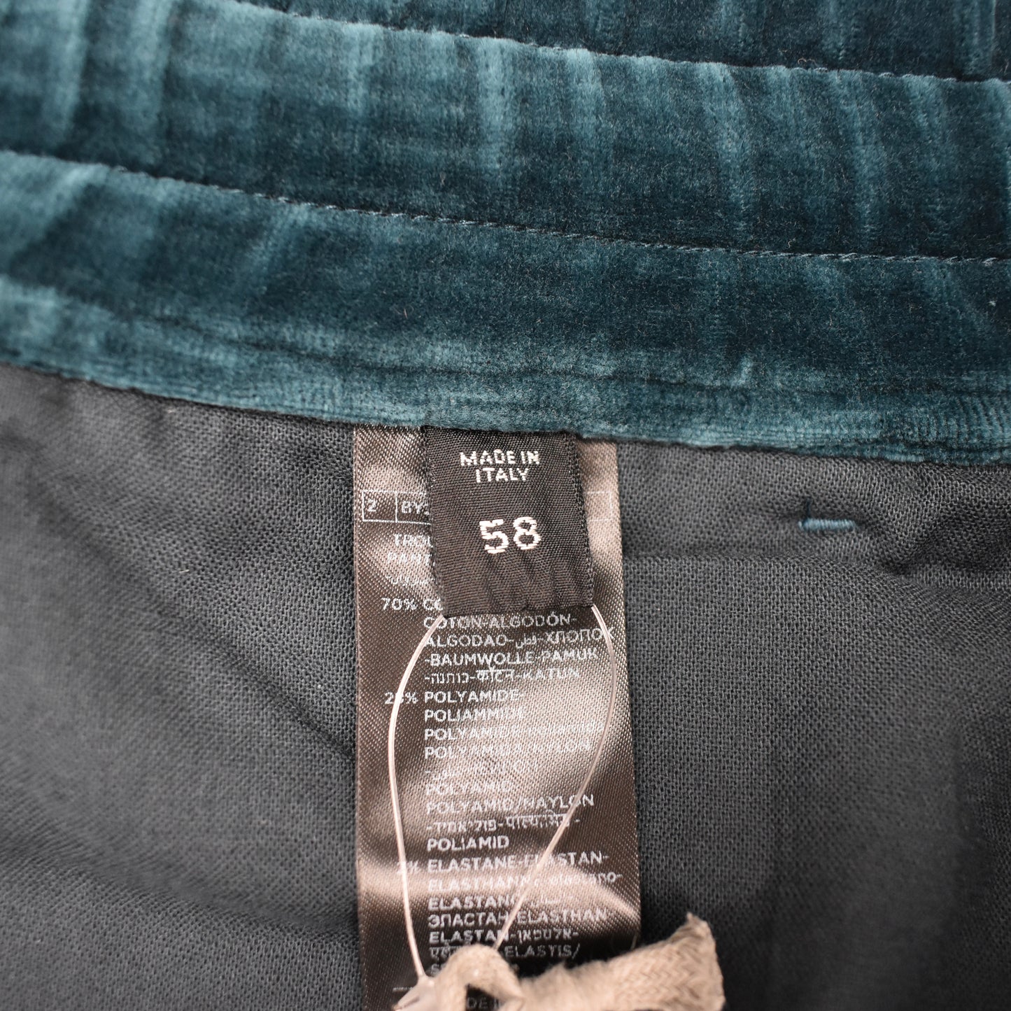 Tom Ford - Teal Blue Velour Track Pants