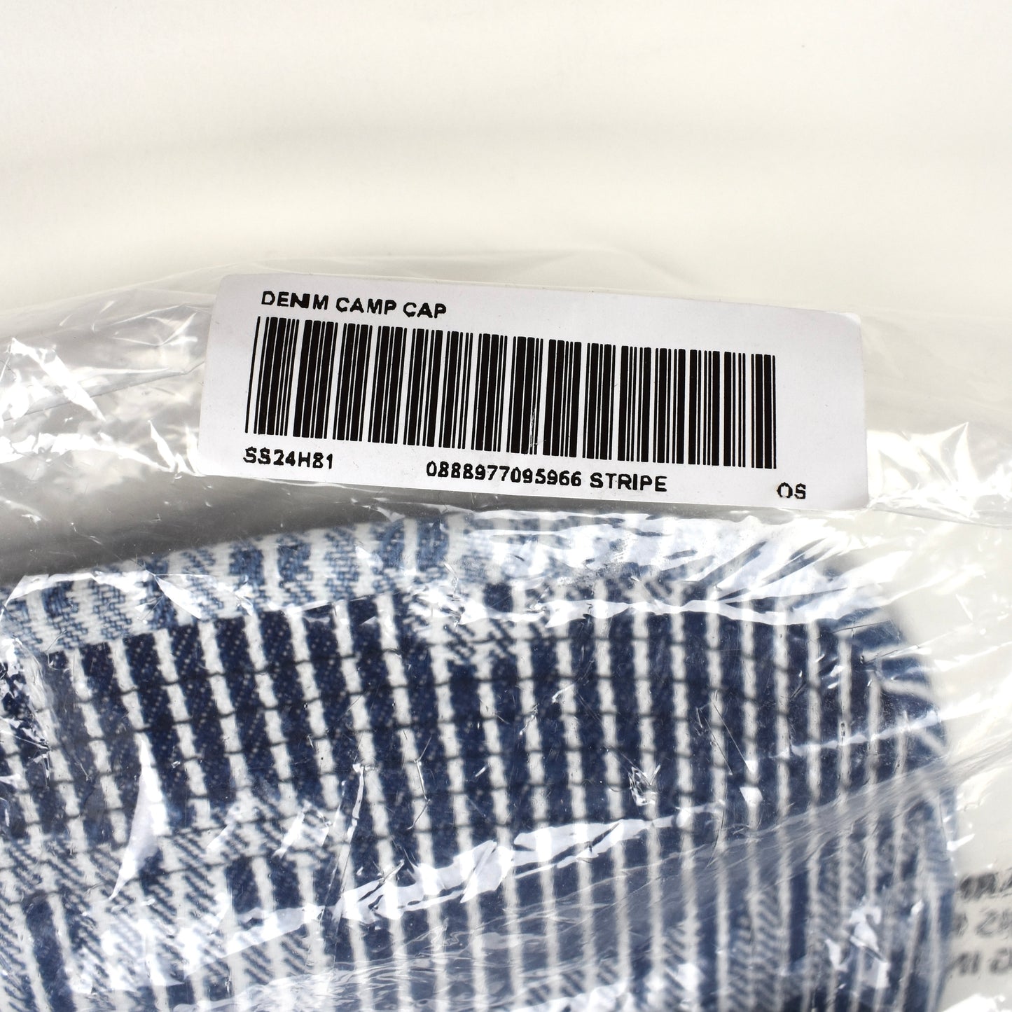 Supreme - Stripe Denim Box Logo Hat