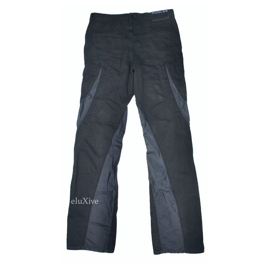 Mugler x H&M Black Spiral Panel Denim Jeans