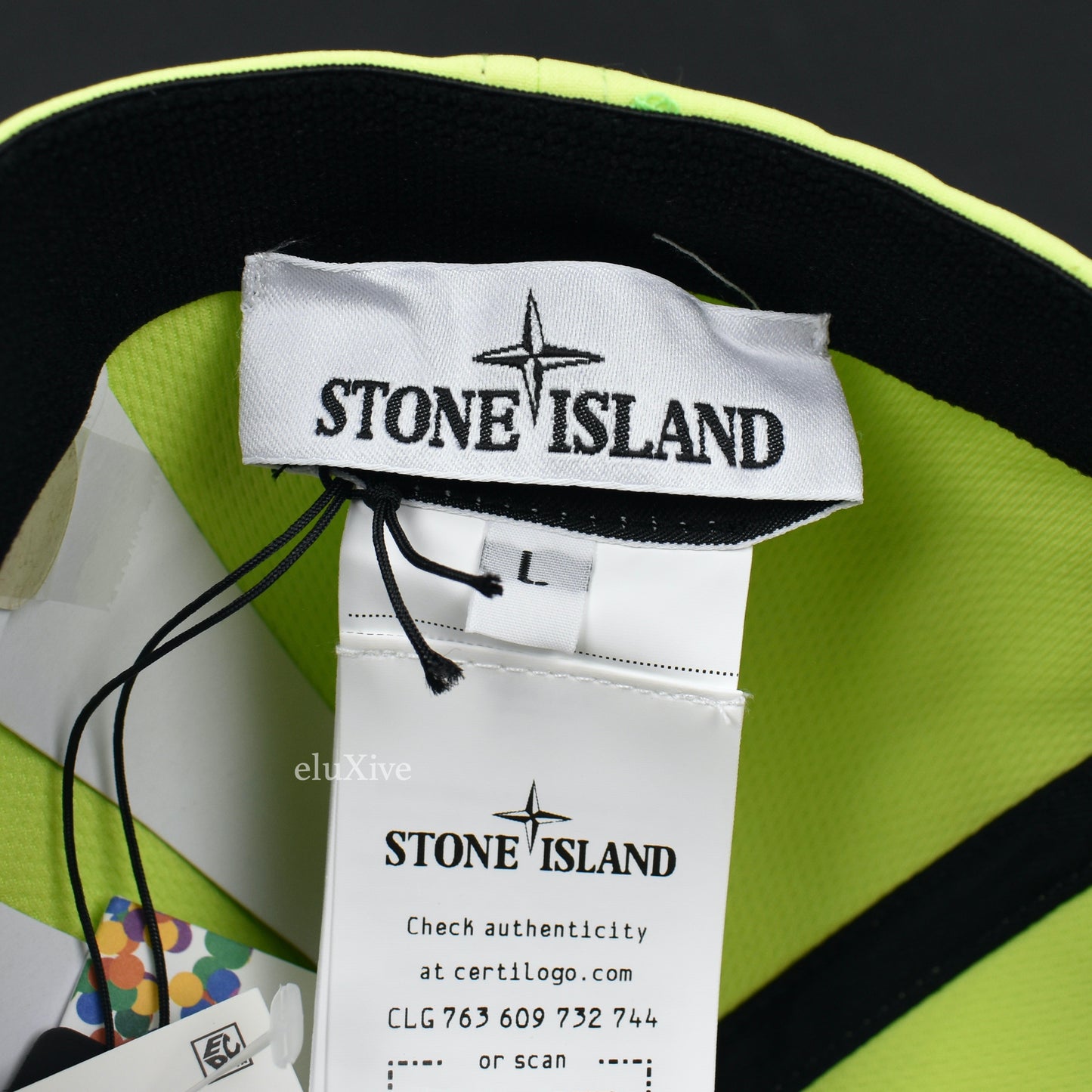 Stone Island - Neon Yellow Logo Embroidered Hat