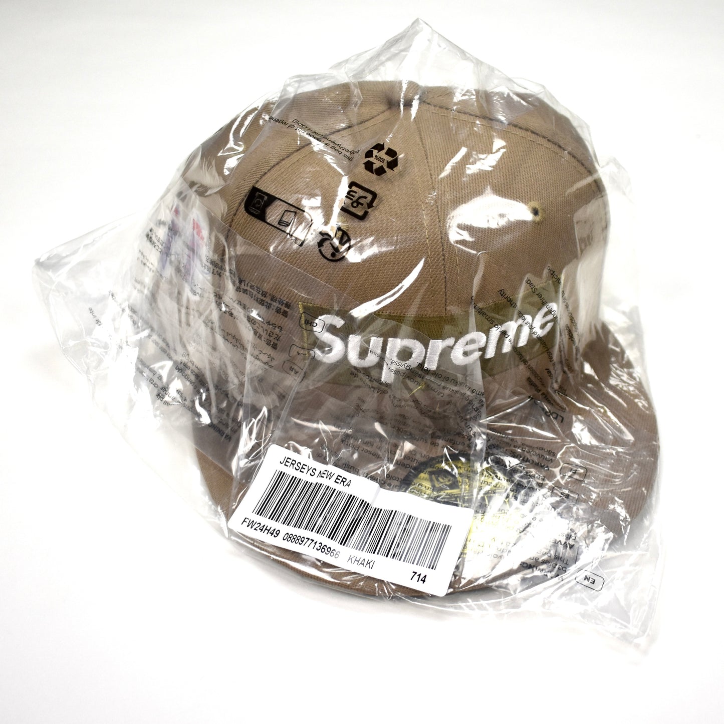 Supreme x New Era - Jerseys Box Logo Hat (Khaki Tan)