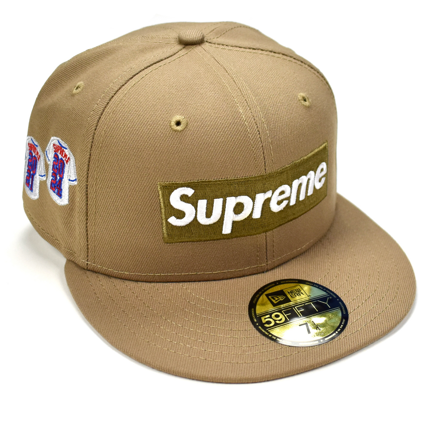 Supreme x New Era - Jerseys Box Logo Hat (Khaki Tan)