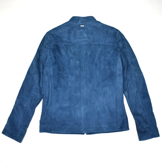 Michael Kors - River Blue Suede Racer Jacket