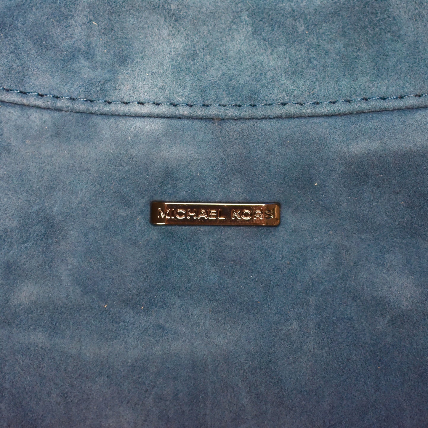 Michael Kors - River Blue Suede Racer Jacket