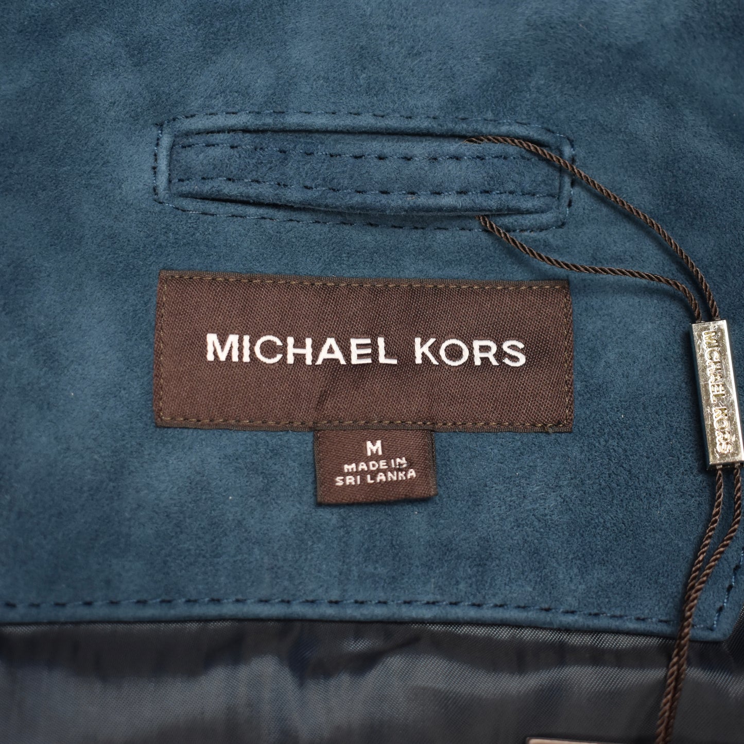 Michael Kors - River Blue Suede Racer Jacket