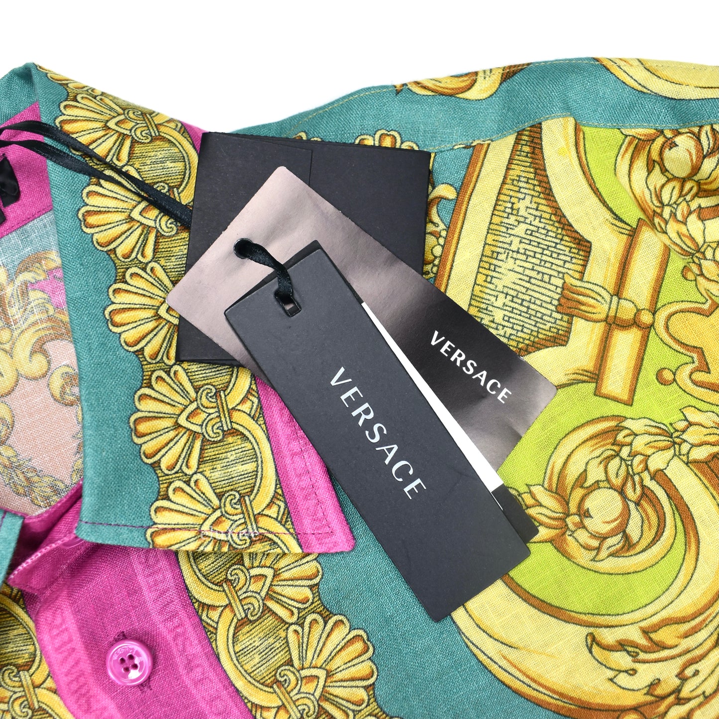 Versace - Barocco Print Linen Shirt