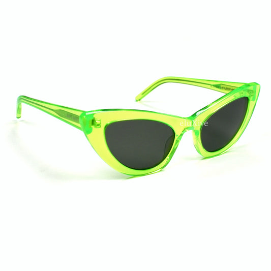 Saint Laurent - SL213 Transparent Green Lily Sunglasses