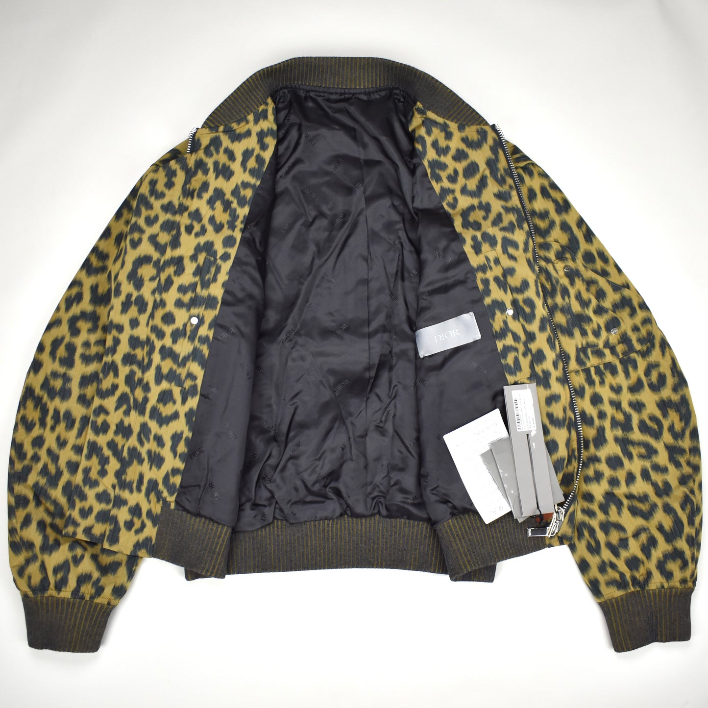 Dior - Leopard Print Woven Bomber Jacket