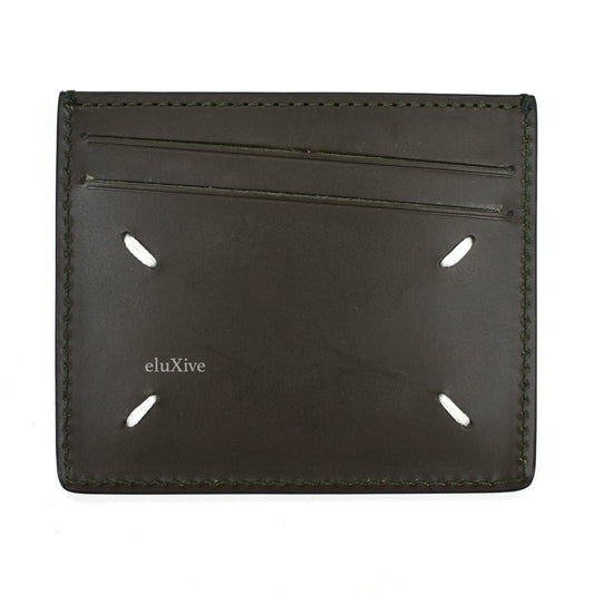 Maison Margiela - Deerskin Leather Card Holder (Brown/Olive)