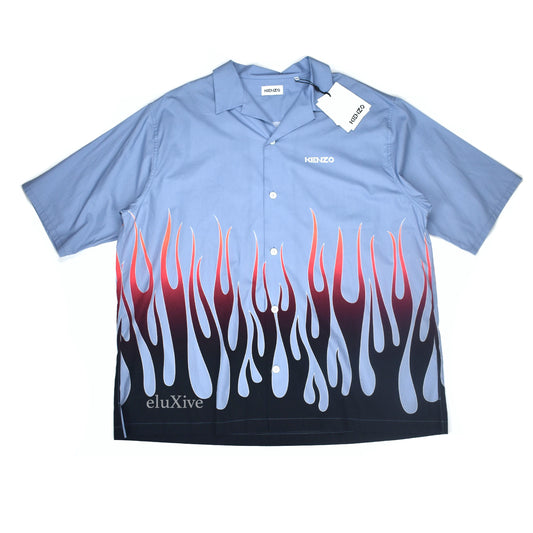 Kenzo - Flame Print Button Down Club Shirt