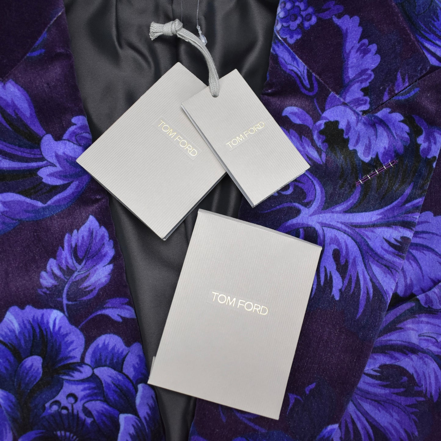 Tom Ford - Purple Cabbage Floral Print Velvet Blazer