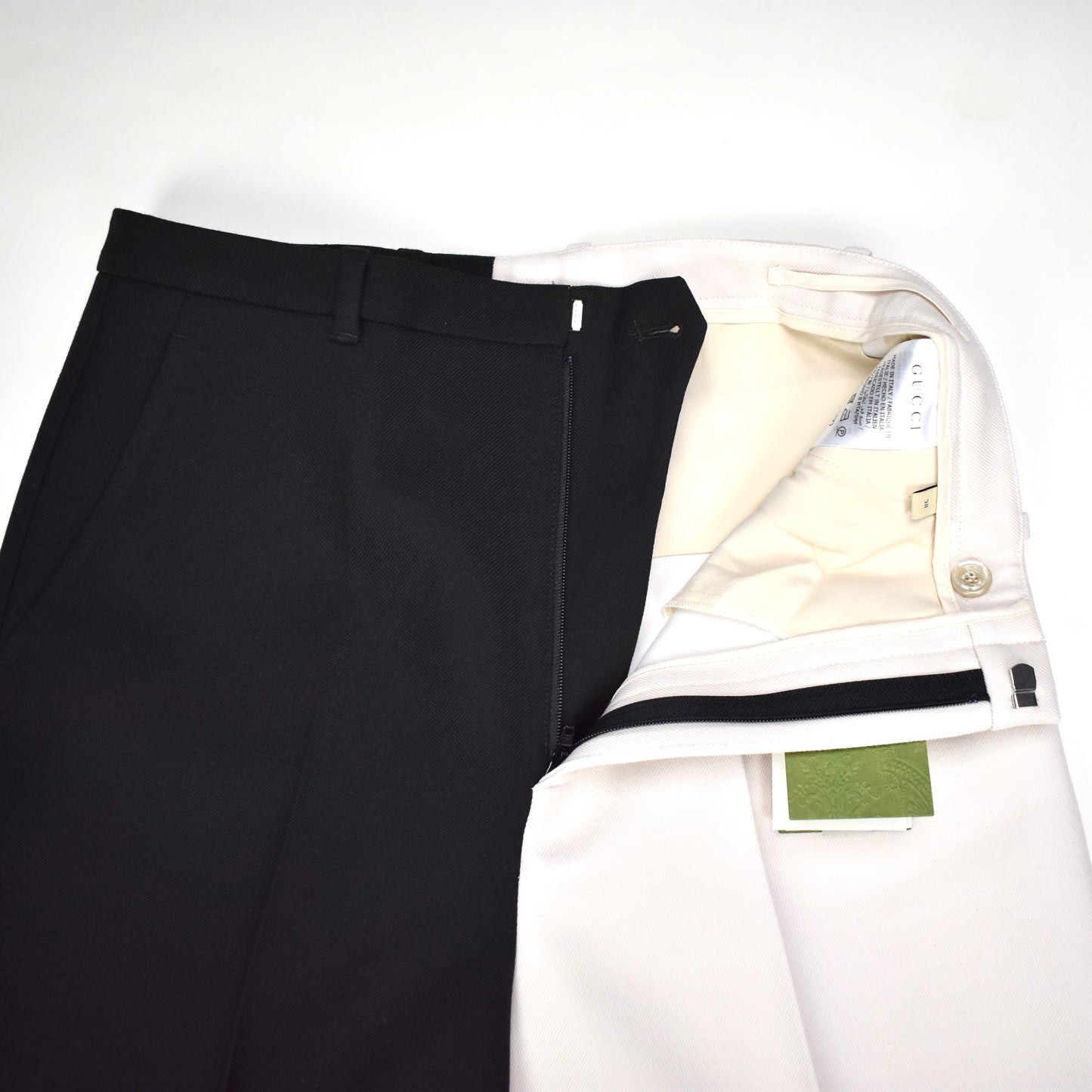 Gucci - Black / White 2-Tone Split Pants