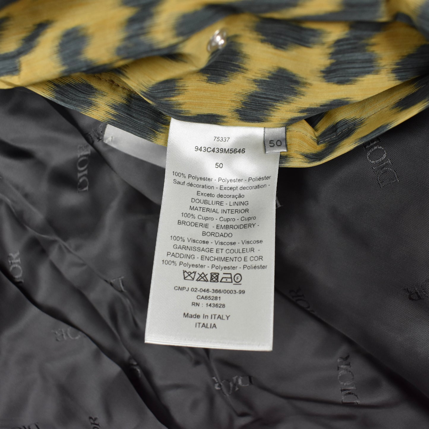 Dior - Leopard Print Woven Bomber Jacket