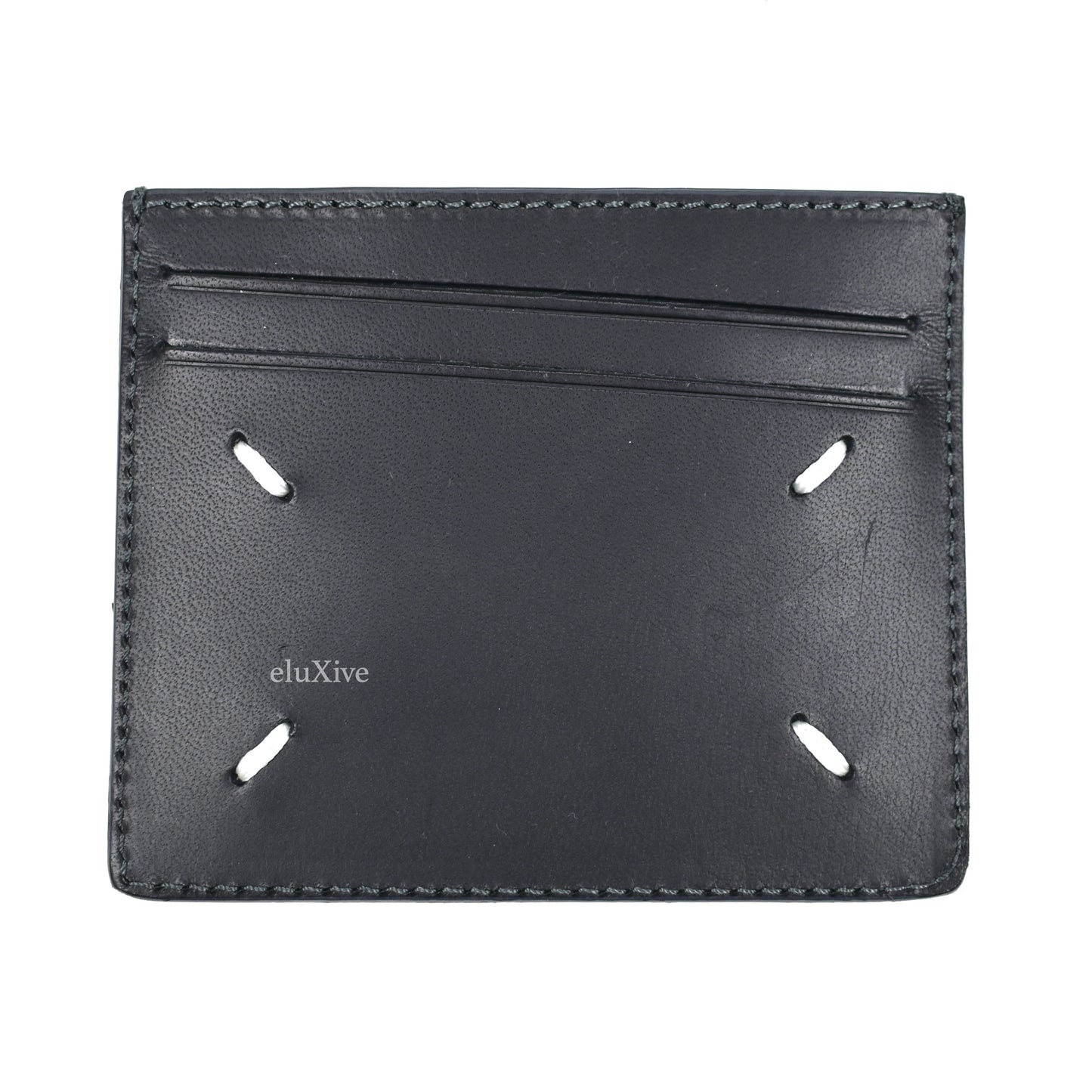 Maison Margiela - Deerskin Leather Card Holder (Black/Gray)