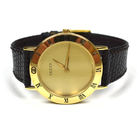 Gucci - 3000M Gold Dial Watch
