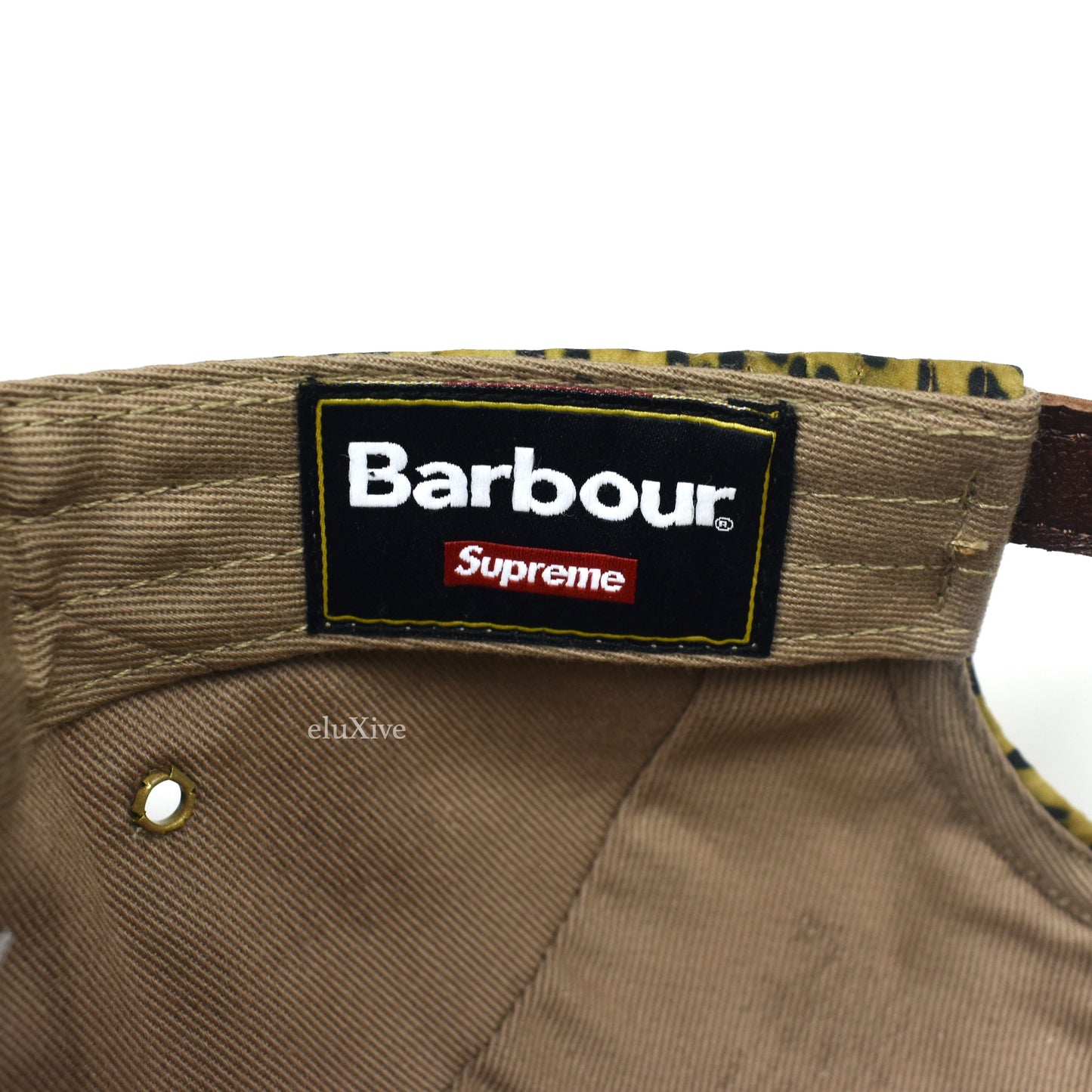 Supreme x Barbour - Leopard Waxed Cotton Box Logo Hat