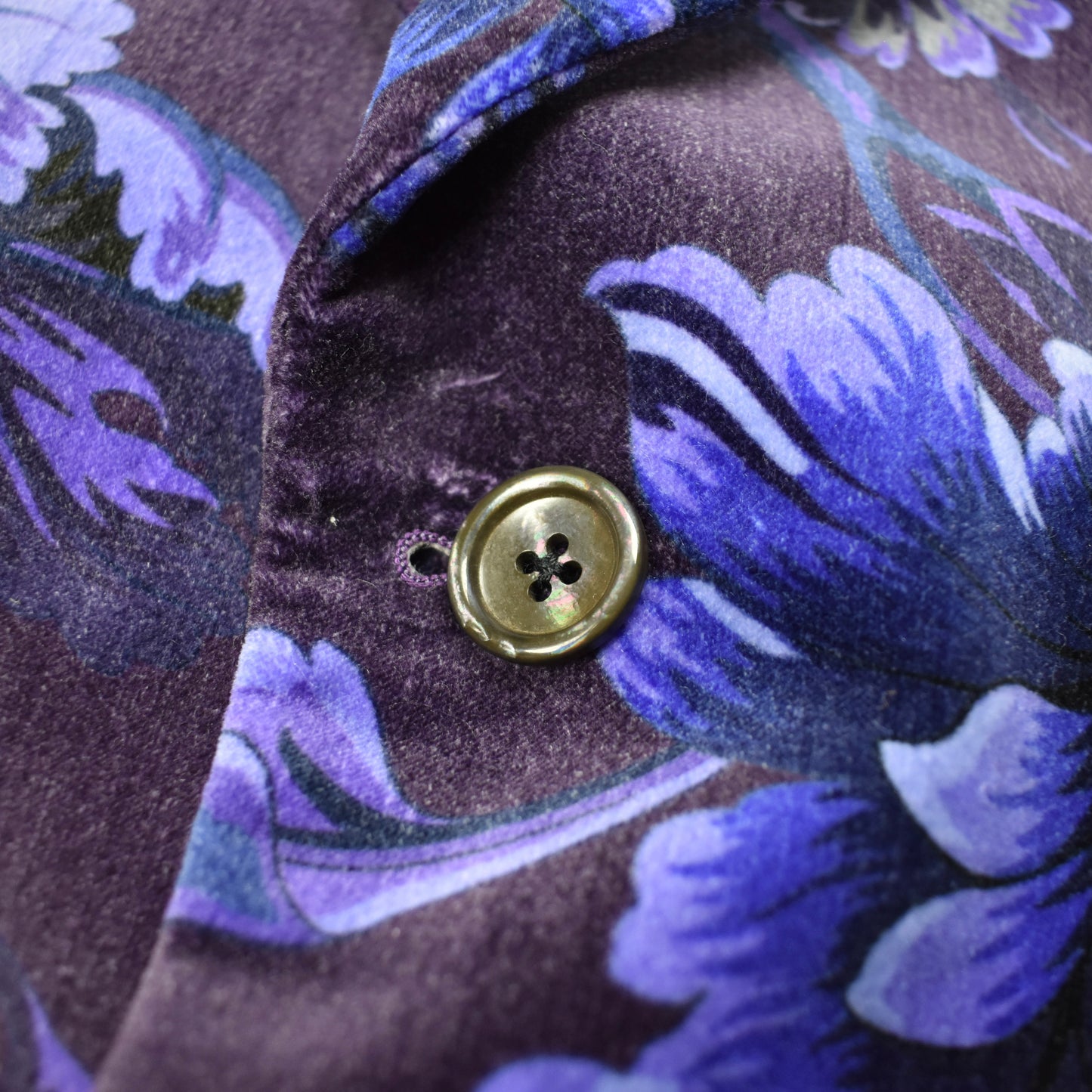 Tom Ford - Purple Cabbage Floral Print Velvet Blazer