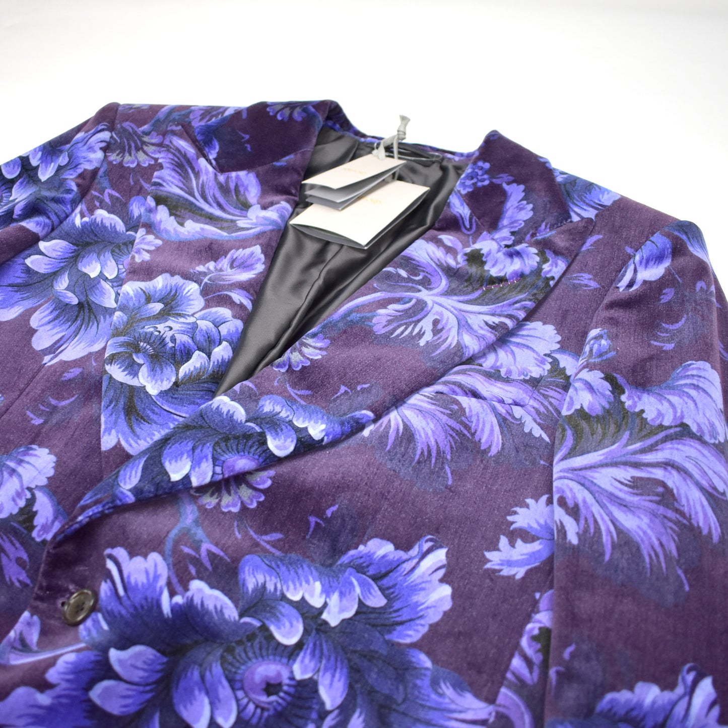 Tom Ford - Purple Cabbage Floral Print Velvet Blazer