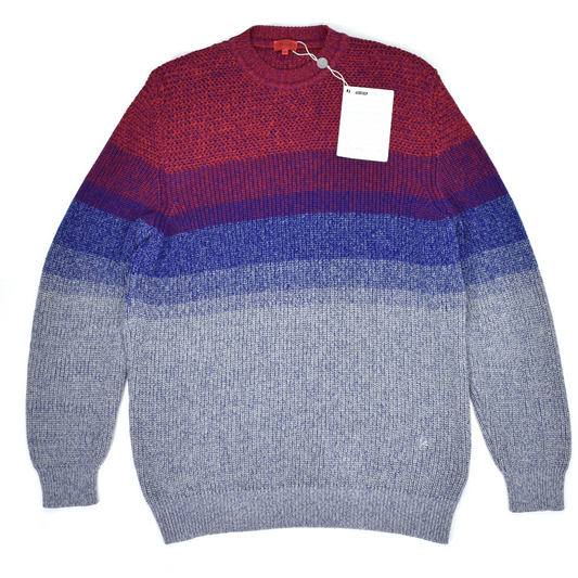 Isaia - Gradient Stripe Knit Crewneck Sweater