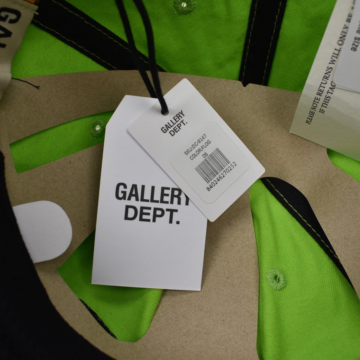 Gallery Dept. - Lime Green DEPT. Logo Hat