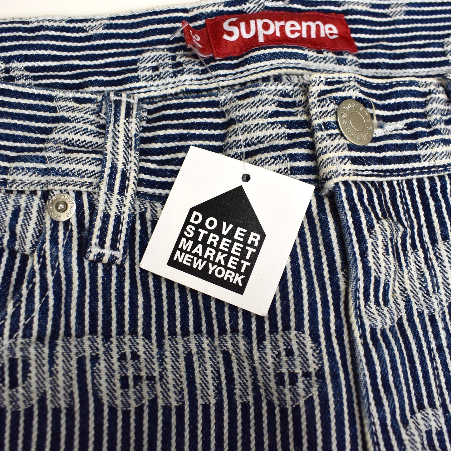 Supreme - Stripe Denim Logo Painter Pants