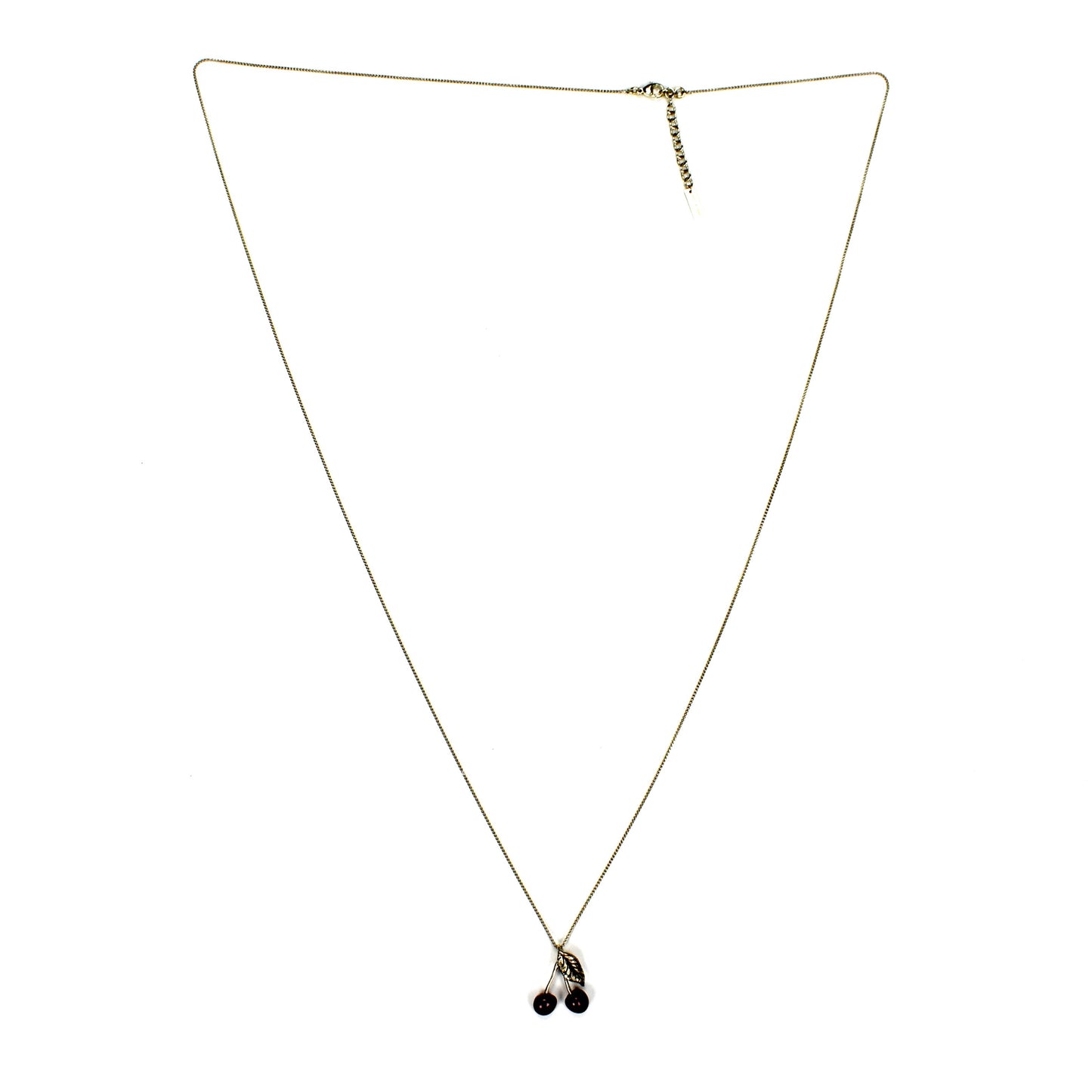 Saint Laurent - Vintage Effect Cherry Pendant Necklace