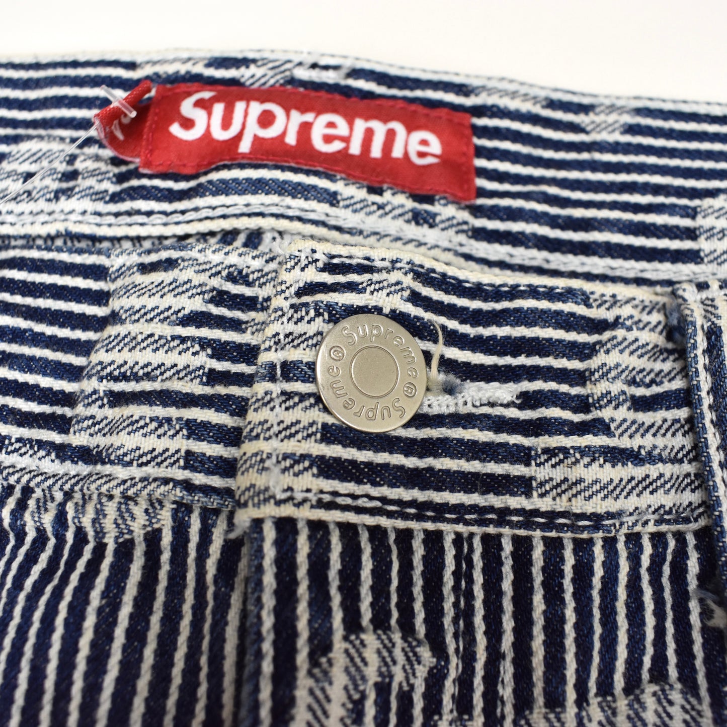 Supreme - Stripe Denim Logo Painter Pants