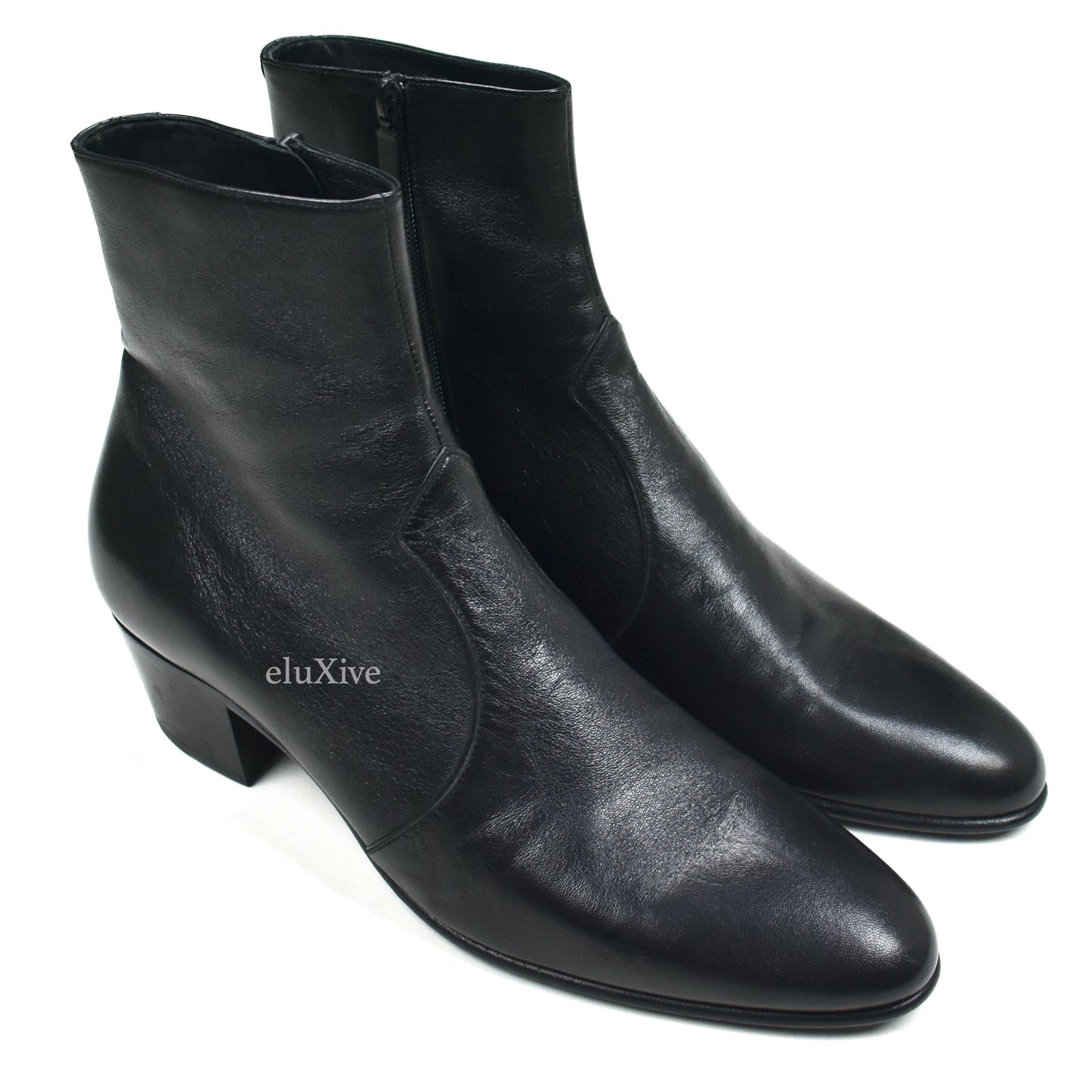 Saint Laurent - Black Leather Zippered Joey Boots