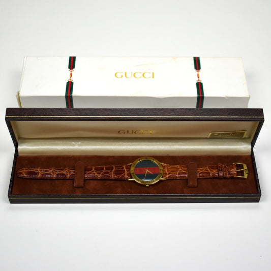 Gucci - 3000M Gold Web Dial Watch (80s)