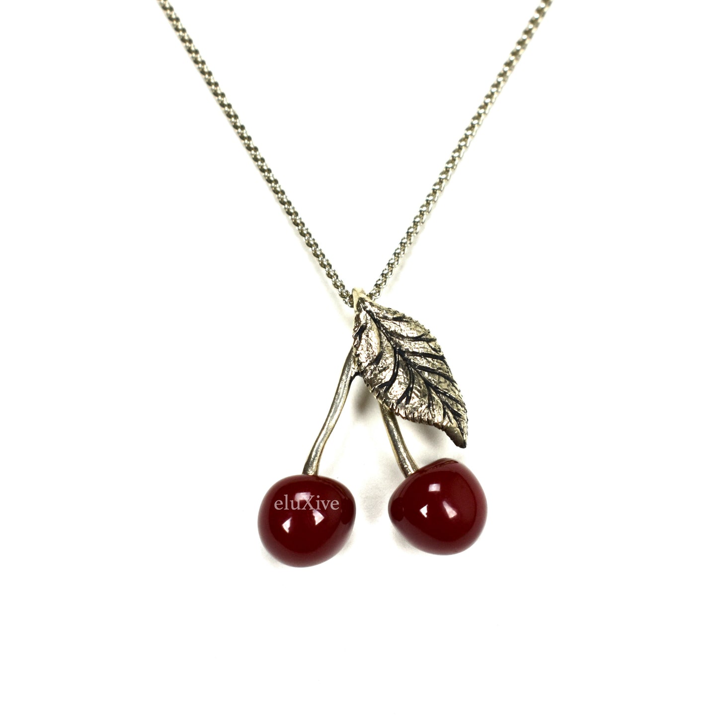 Saint Laurent - Vintage Effect Cherry Pendant Necklace