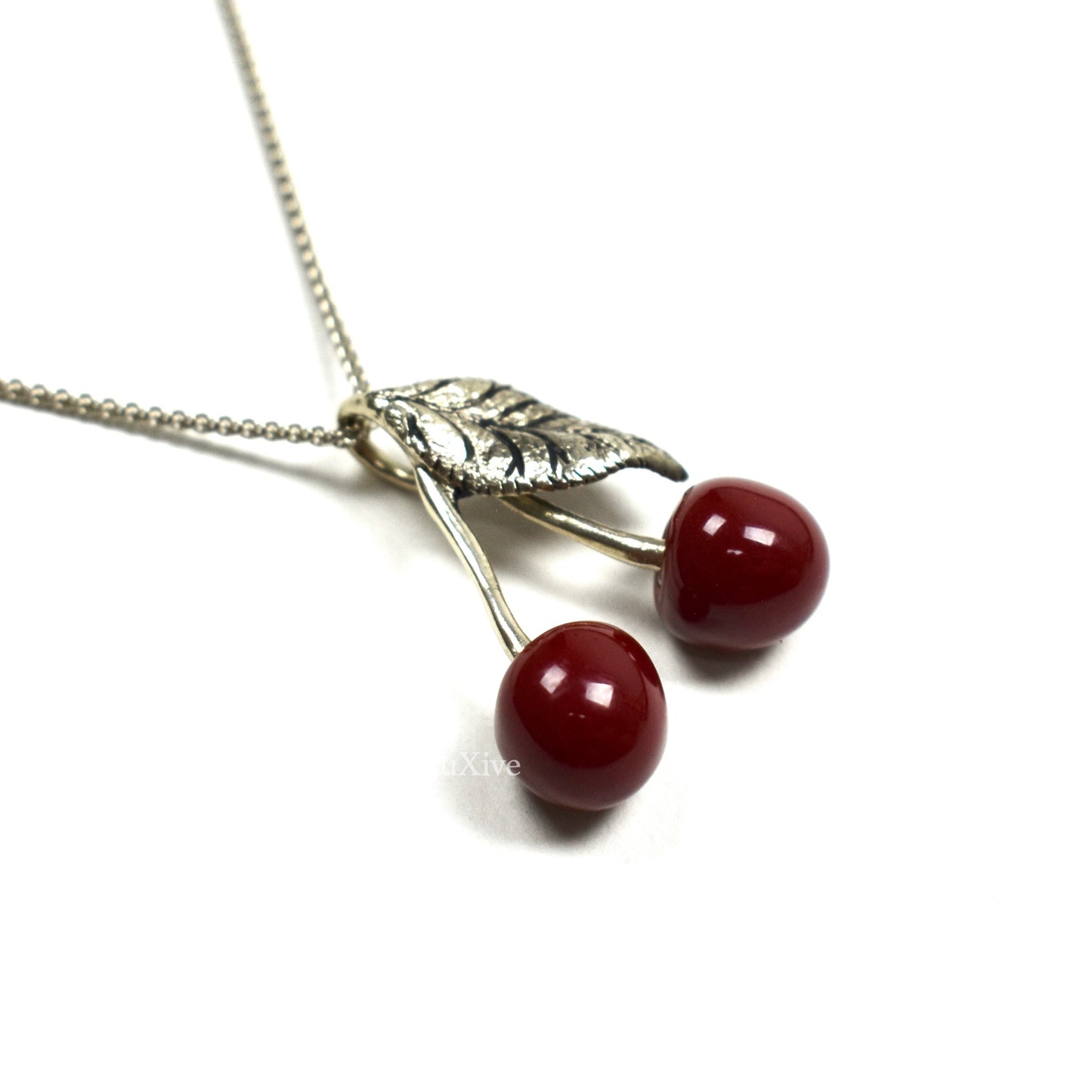 Saint Laurent - Vintage Effect Cherry Pendant Necklace