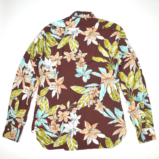 Barba - Brown Floral Print Viscose Vintage Shirt