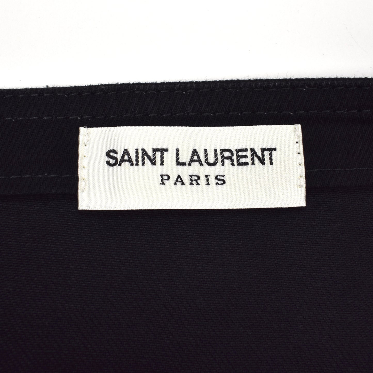 Saint Laurent - Black Denim Crop Top