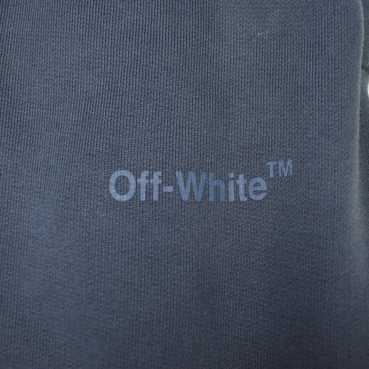 Off-White - Navy Stripe Logo Sweatpants