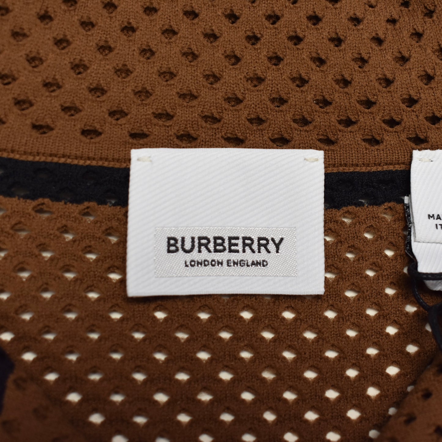 Burberry - Birch Brown Archive Stripe Mesh Knit Shirt