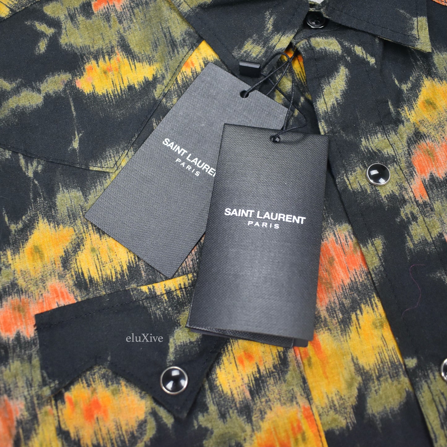 Saint Laurent - Ikat Print Snap Button Western Shirt