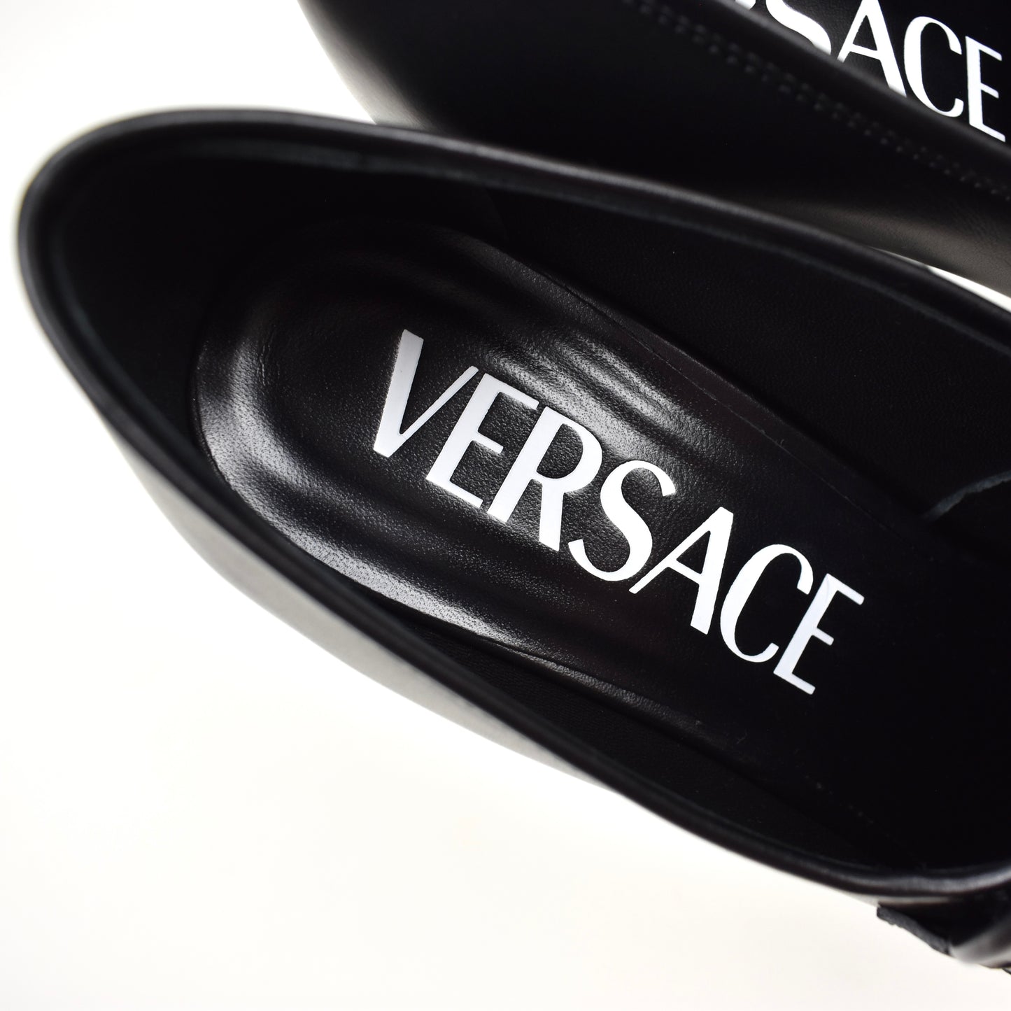 Versace - Aevitas Platform Penny Loafer Heels (Black)