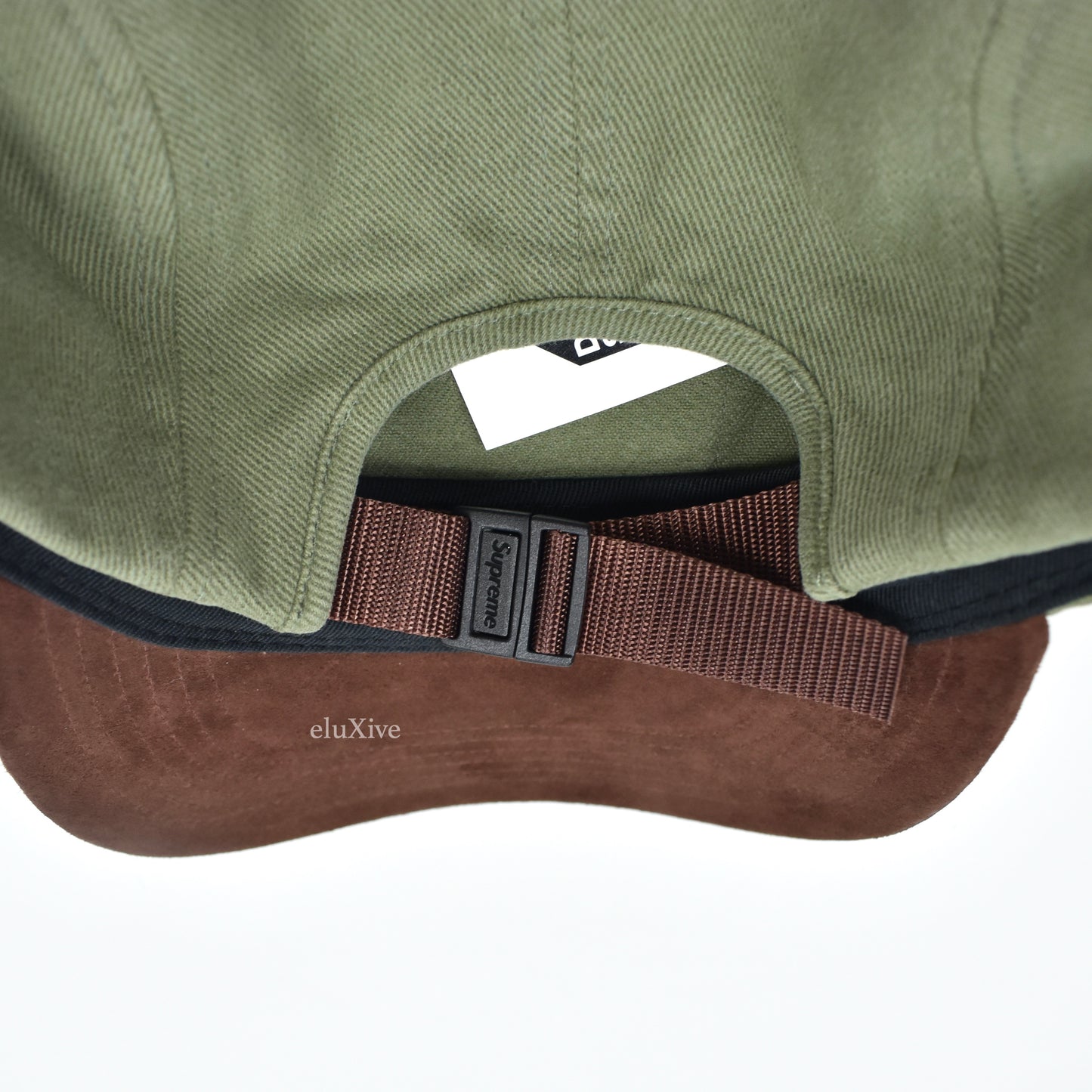 Supreme - Olive/Brown Box Logo Suede Bill Hat