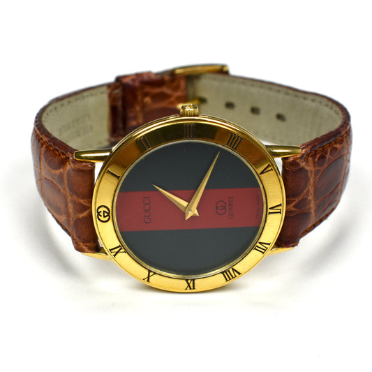 Gucci - 3000M Gold Web Dial Watch (80s)