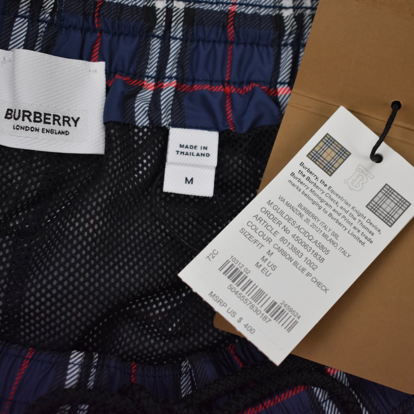 Burberry - Archive Check Logo Swim Shorts (Navy)