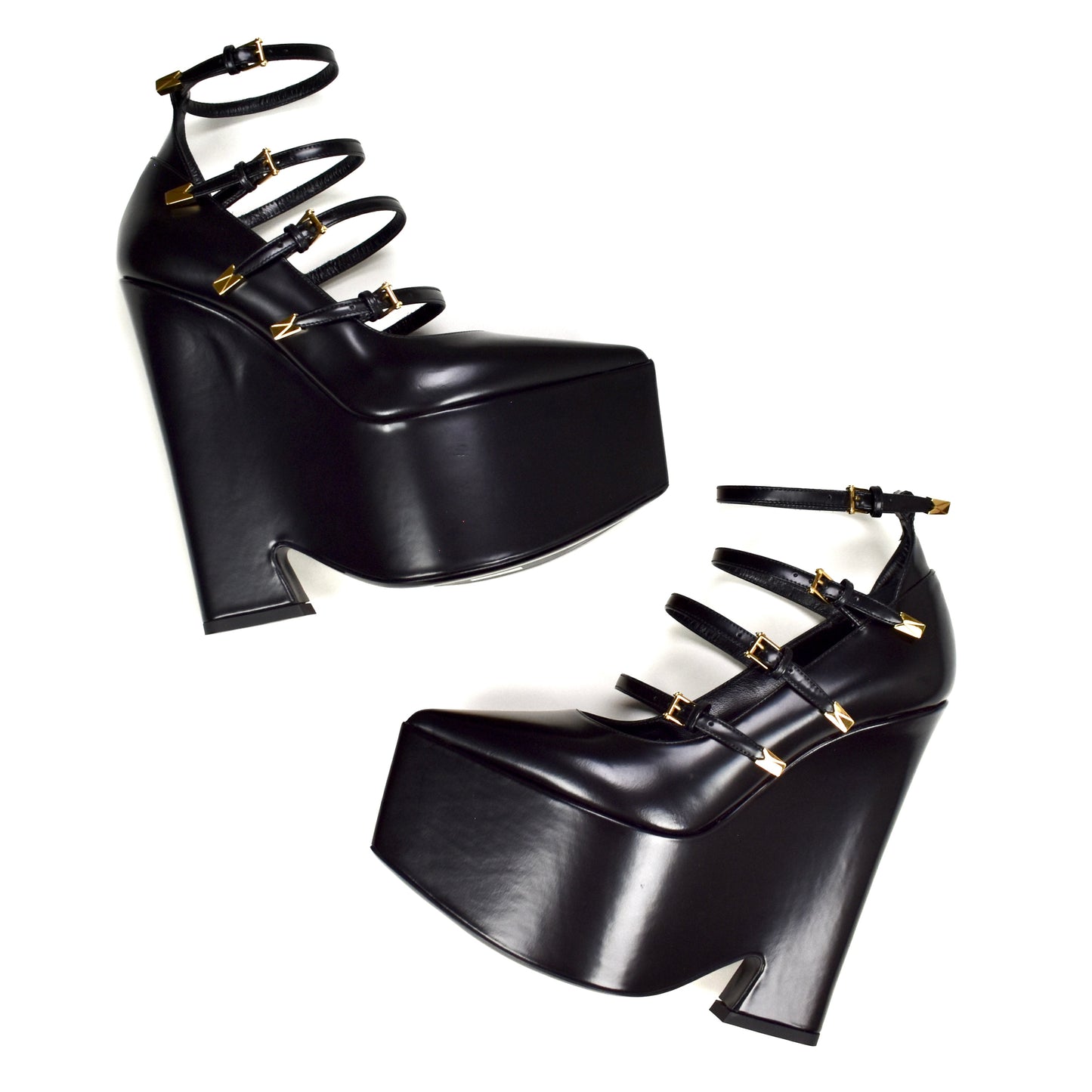 Versace - Black Leather Platform Pumps